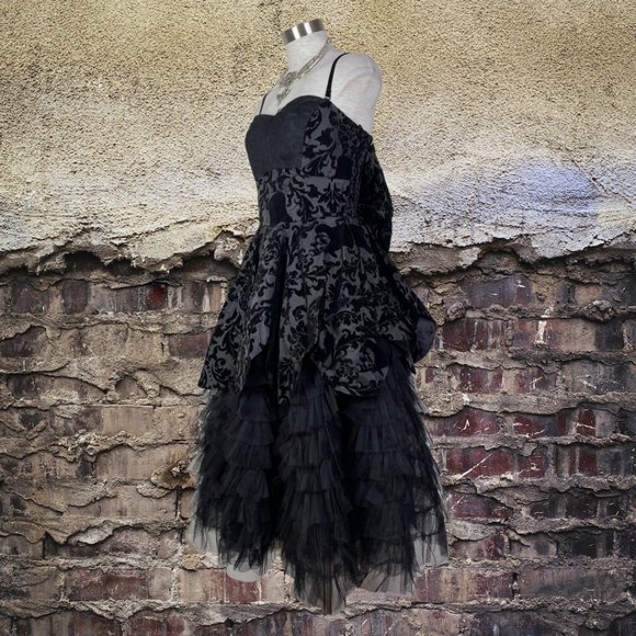 Hell Bunny Burlesque Victorian Lavintage Gothic Tulle Prom Ball Wedding Dress - Picture 4 of 9